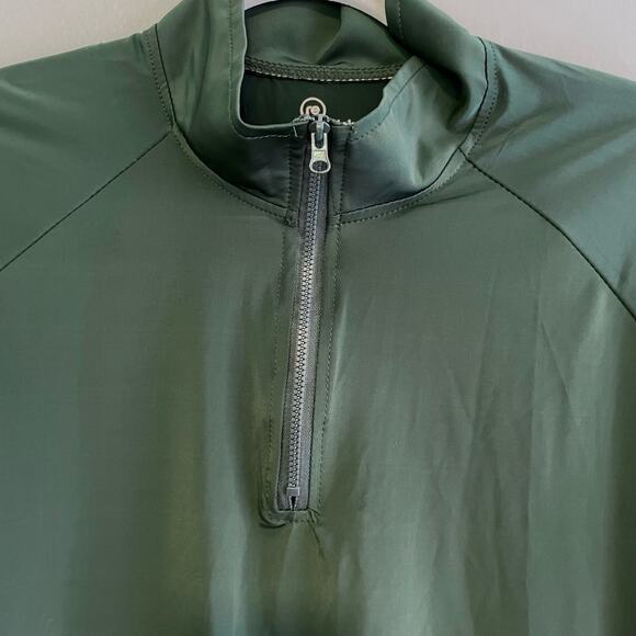 Set of 2 Realessentials Size M 1/4 Zip Long Sleeve Tops Pink Green - Picture 4 of 11